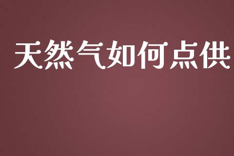 天然气如何点供_https://wap.lxcailiao.com_金融监管_第1张