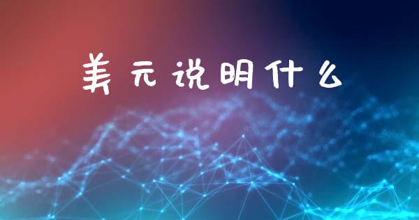 美元说明什么_https://wap.lxcailiao.com_股权投资_第1张