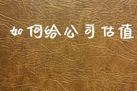 如何给公司估值_https://wap.lxcailiao.com_股权投资_第1张