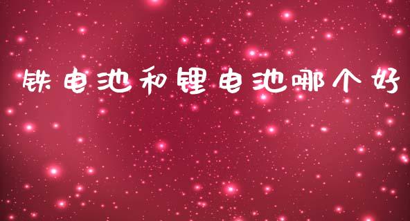 铁电池和锂电池哪个好_https://wap.lxcailiao.com_财务管理_第1张