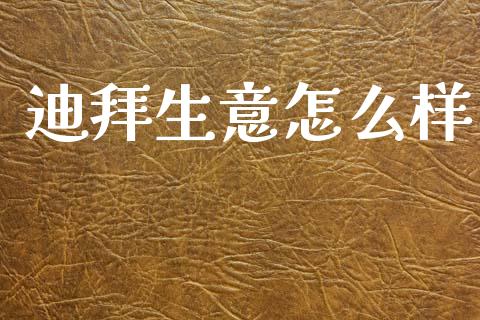 迪拜生意怎么样_https://wap.lxcailiao.com_融资担保_第1张