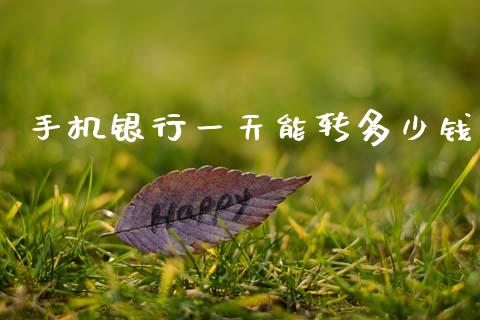 手机银行一天能转多少钱_https://wap.lxcailiao.com_股权投资_第1张