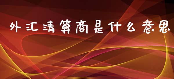 外汇清算商是什么意思_https://wap.lxcailiao.com_融资担保_第1张