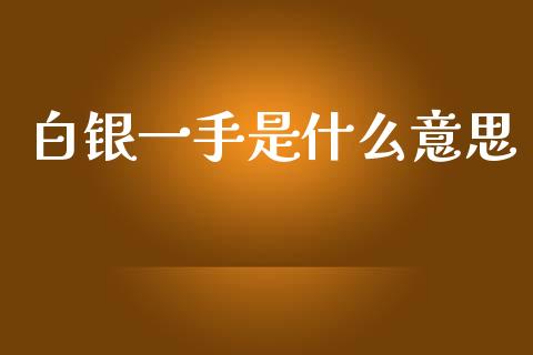 白银一手是什么意思_https://wap.lxcailiao.com_融资担保_第1张