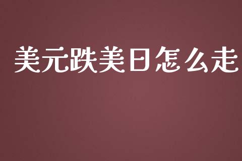 美元跌美日怎么走_https://wap.lxcailiao.com_金融监管_第1张