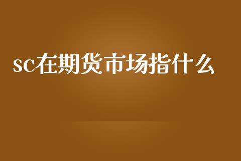sc在期货市场指什么_https://wap.lxcailiao.com_财务管理_第1张