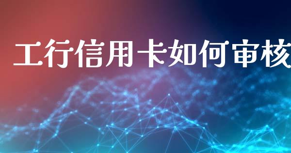 工行信用卡如何审核_https://wap.lxcailiao.com_金融监管_第1张