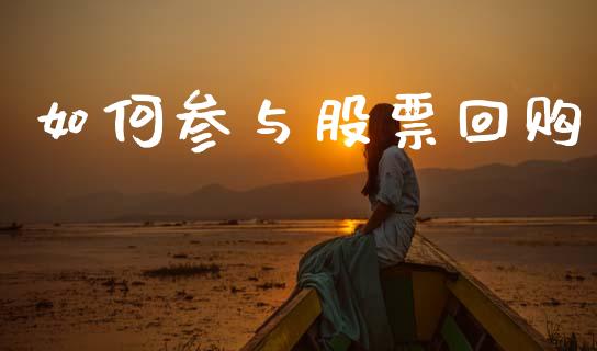 如何参与股票回购_https://wap.lxcailiao.com_财务管理_第1张