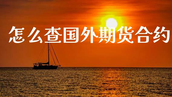 怎么查国外期货合约_https://wap.lxcailiao.com_金融监管_第1张