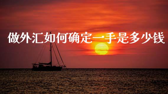 做外汇如何确定一手是多少钱_https://wap.lxcailiao.com_金融监管_第1张