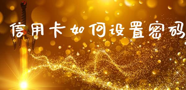 信用卡如何设置密码_https://wap.lxcailiao.com_财务管理_第1张