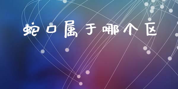 蛇口属于哪个区_https://wap.lxcailiao.com_财务管理_第1张