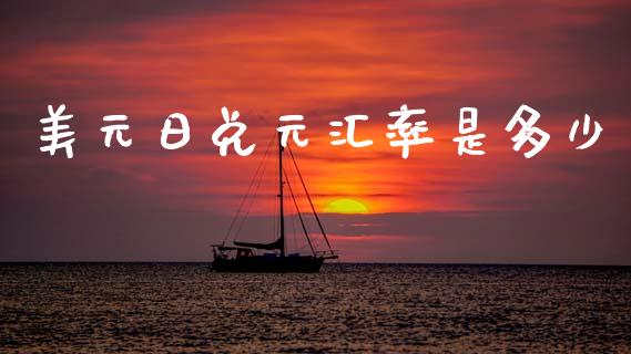 美元日兑元汇率是多少_https://wap.lxcailiao.com_融资担保_第1张