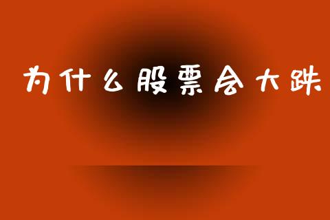 为什么股票会大跌_https://wap.lxcailiao.com_融资担保_第1张