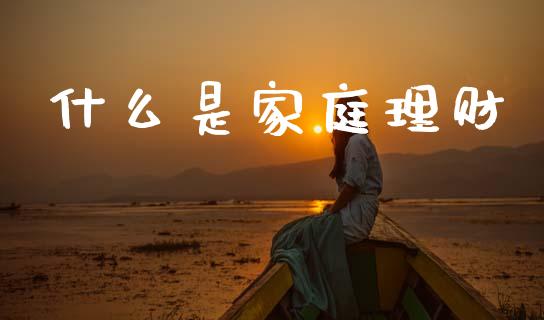什么是家庭理财_https://wap.lxcailiao.com_金融监管_第1张
