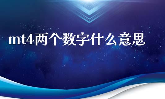 mt4两个数字什么意思_https://wap.lxcailiao.com_股权投资_第1张