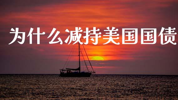 为什么减持美国国债_https://wap.lxcailiao.com_金融监管_第1张