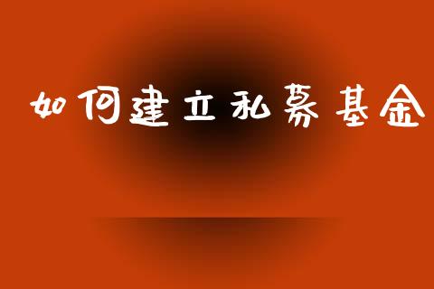 如何建立私募基金_https://wap.lxcailiao.com_财务管理_第1张