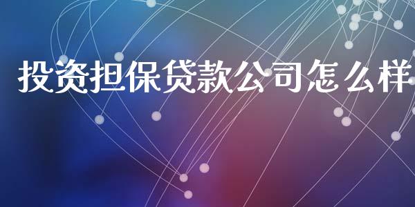 投资担保贷款公司怎么样_https://wap.lxcailiao.com_融资担保_第1张