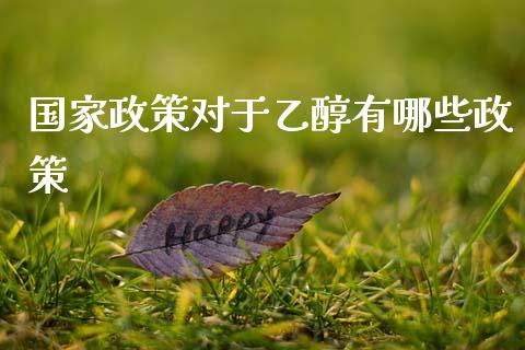 国家政策对于乙醇有哪些政策_https://wap.lxcailiao.com_融资担保_第1张