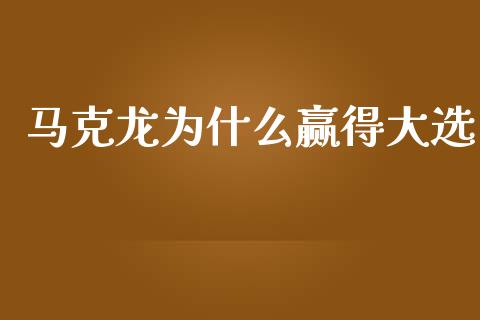 马克龙为什么赢得大选_https://wap.lxcailiao.com_财务管理_第1张