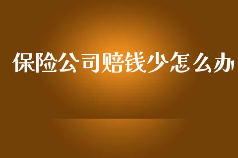 保险公司赔钱少怎么办_https://wap.lxcailiao.com_财务管理_第1张