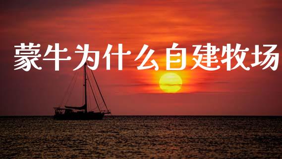 蒙牛为什么自建牧场_https://wap.lxcailiao.com_财务管理_第1张