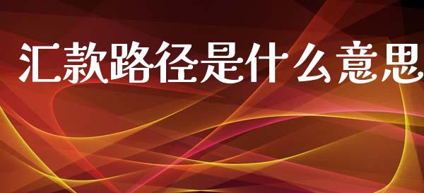 汇款路径是什么意思_https://wap.lxcailiao.com_股权投资_第1张
