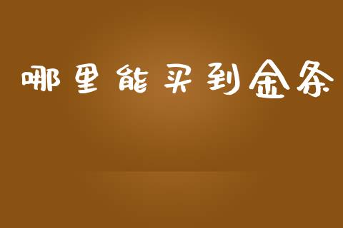 哪里能买到金条_https://wap.lxcailiao.com_财务管理_第1张