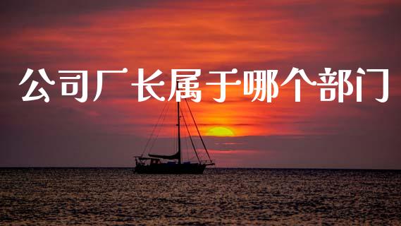 公司厂长属于哪个部门_https://wap.lxcailiao.com_财务管理_第1张