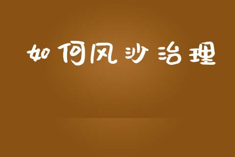 如何风沙治理_https://wap.lxcailiao.com_财务管理_第1张