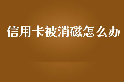 信用卡被消磁怎么办_https://wap.lxcailiao.com_股权投资_第1张