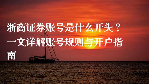 浙商证券账号是什么开头？一文详解账号规则与开户指南_https://wap.lxcailiao.com_融资担保_第1张