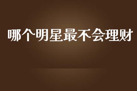 哪个明星最不会理财_https://wap.lxcailiao.com_融资担保_第1张