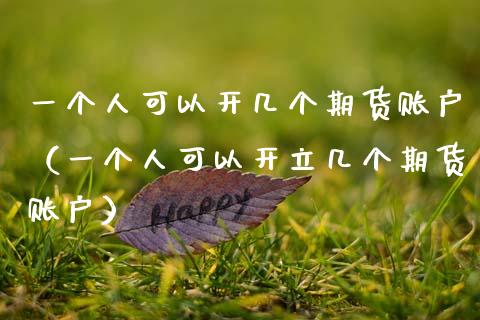 一个人可以开几个期货账户（一个人可以开立几个期货账户）_https://wap.lxcailiao.com_财务管理_第1张