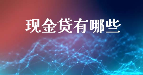 现金贷有哪些_https://wap.lxcailiao.com_财务管理_第1张