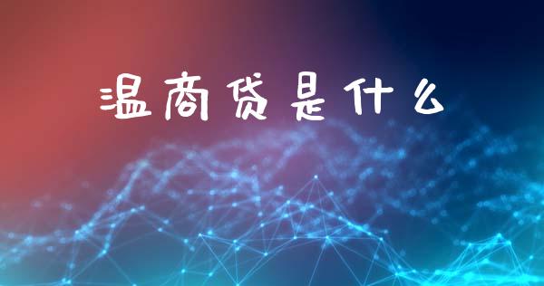 温商贷是什么_https://wap.lxcailiao.com_金融监管_第1张