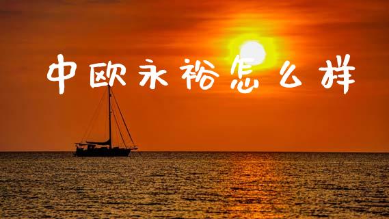 中欧永裕怎么样_https://wap.lxcailiao.com_金融监管_第1张