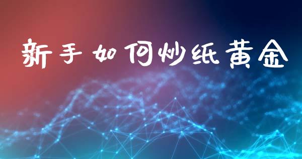 新手如何炒纸黄金_https://wap.lxcailiao.com_财务管理_第1张