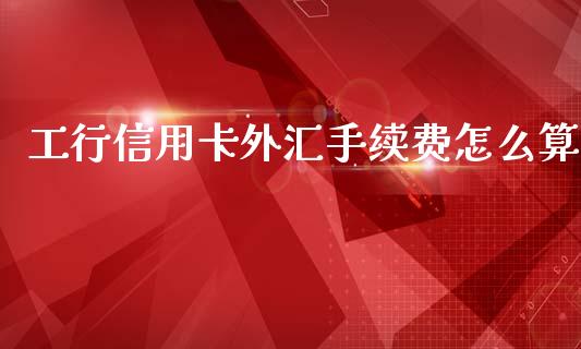 工行信用卡外汇手续费怎么算_https://wap.lxcailiao.com_财务管理_第1张