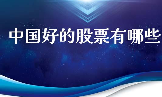 中国好的股票有哪些_https://wap.lxcailiao.com_财务管理_第1张