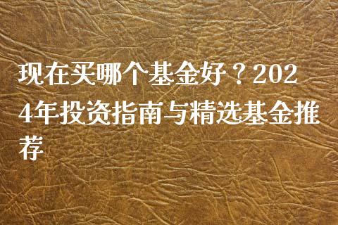 现在买哪个基金好？2024年投资指南与精选基金推荐_https://wap.lxcailiao.com_股权投资_第1张
