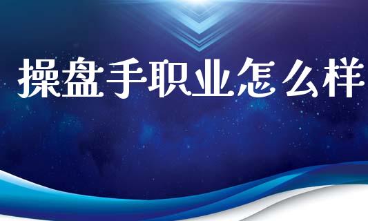 操盘手职业怎么样_https://wap.lxcailiao.com_融资担保_第1张