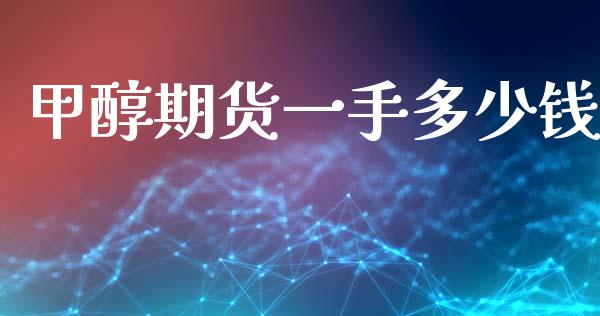 甲醇期货一手多少钱_https://wap.lxcailiao.com_财务管理_第1张