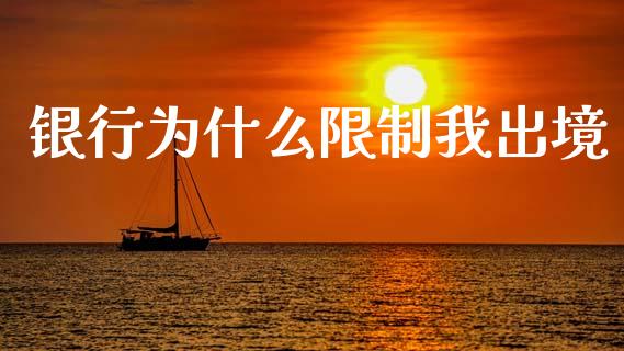 银行为什么限制我出境_https://wap.lxcailiao.com_股权投资_第1张