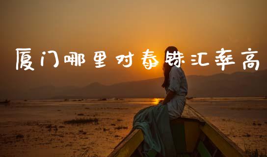 厦门哪里对泰铢汇率高_https://wap.lxcailiao.com_融资担保_第1张