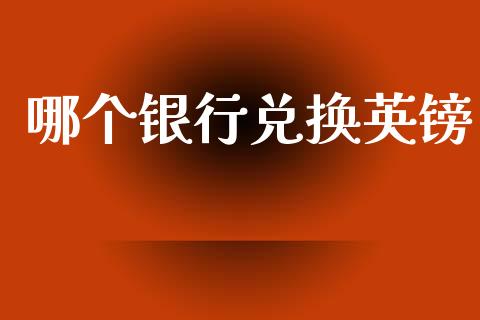 哪个银行兑换英镑_https://wap.lxcailiao.com_金融监管_第1张