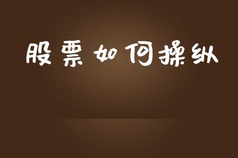 股票如何操纵_https://wap.lxcailiao.com_财务管理_第1张