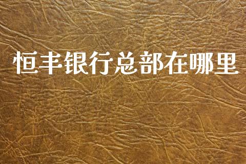 恒丰银行总部在哪里_https://wap.lxcailiao.com_融资担保_第1张