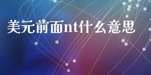 美元前面nt什么意思_https://wap.lxcailiao.com_金融监管_第1张